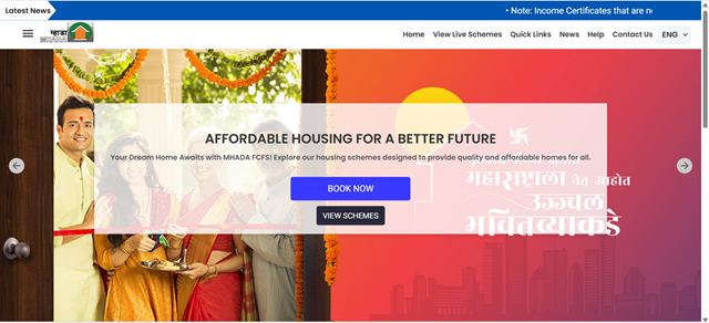 bookmyhome.mhada.gov.in