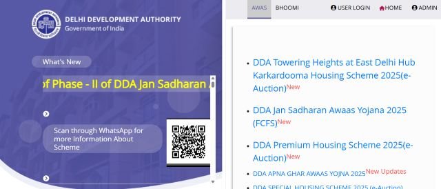 official DDA website